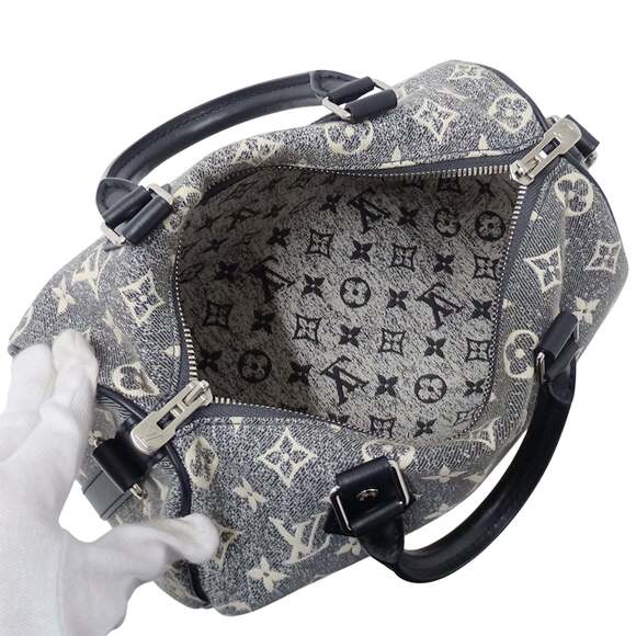 Louis Vuitton Monogram Jacquard Denim Women's Speedy Bandouliere Bag, Size 25... - Picture 5 of 14